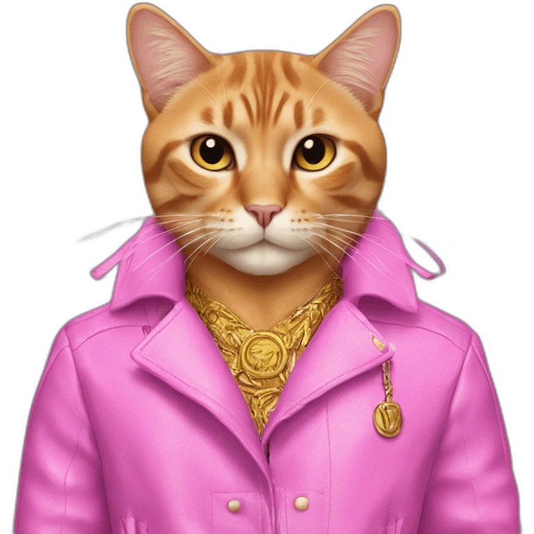 The Cat in the versace coat emoji