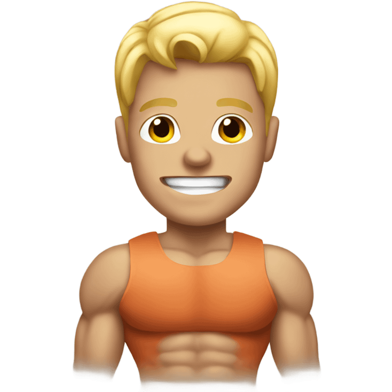 Blond male bodybuilder  emoji