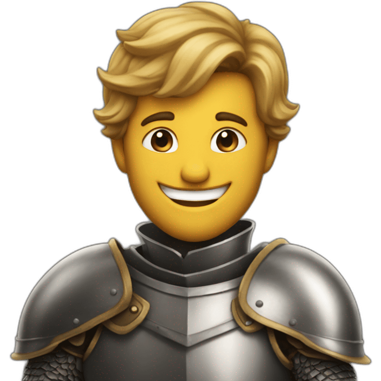 the knight smiles broadly emoji