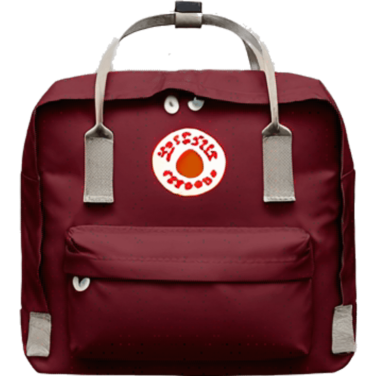 fjallraven kanken maroon bag emoji