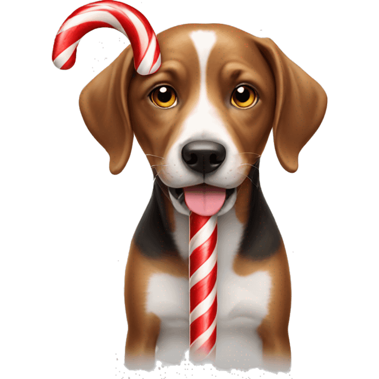 dog eating candy cane  emoji