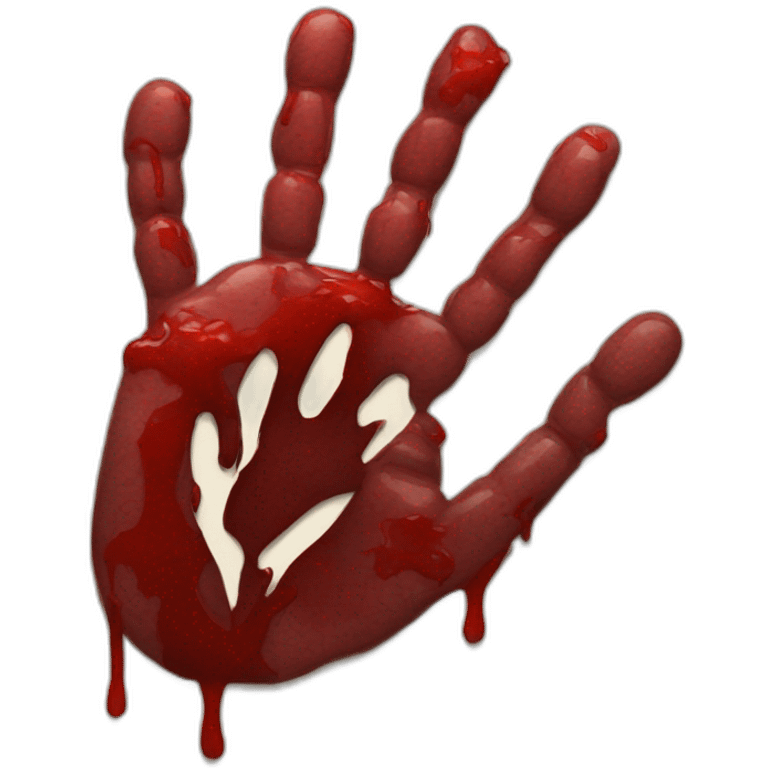 Bloody handprint emoji