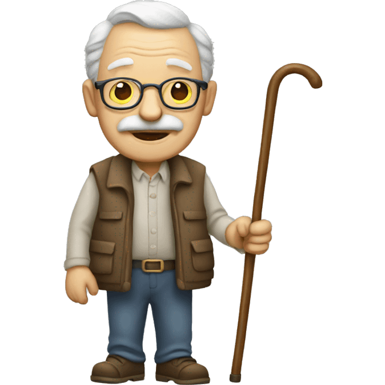 old man with cane emoji