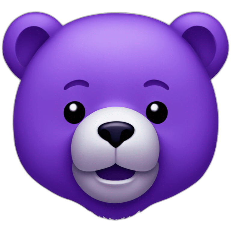 purple bear lineart emoji