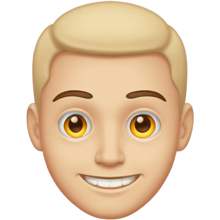 Guy with Creepy stare and smile  emoji