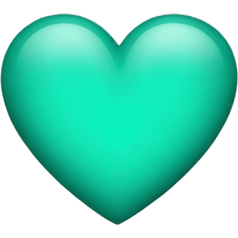 Teal green heart  emoji