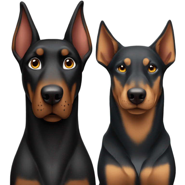 one doberman AND one wolf  emoji