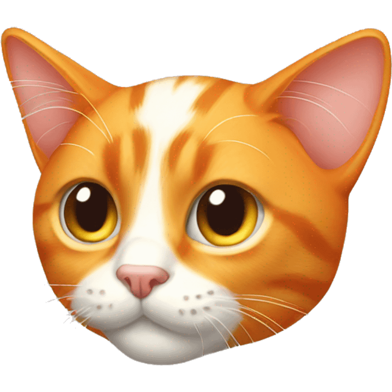 Orange cat with a bow emoji