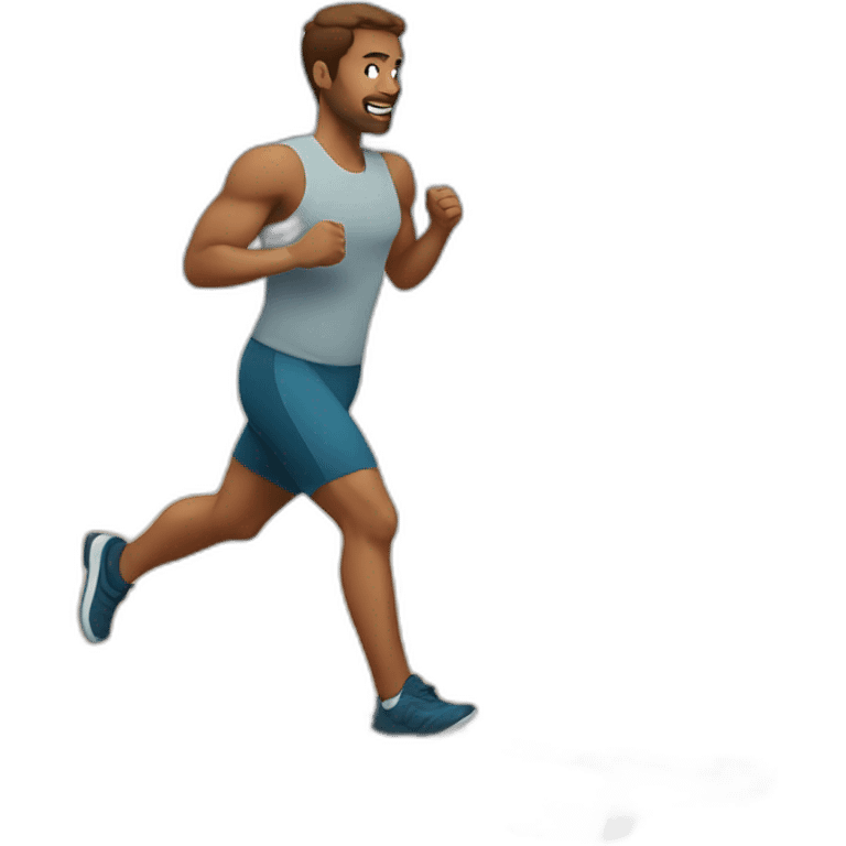 white man doing cardio emoji