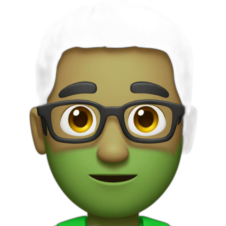 man with camera in green shirt with dark haircut fade emoji