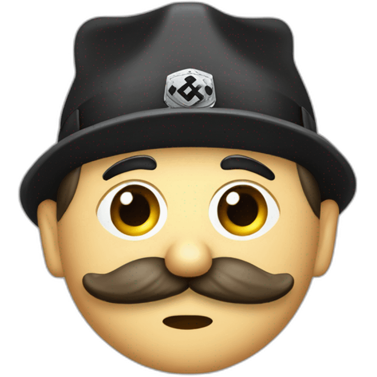 Adolf hitler qui porte un chapeau emoji