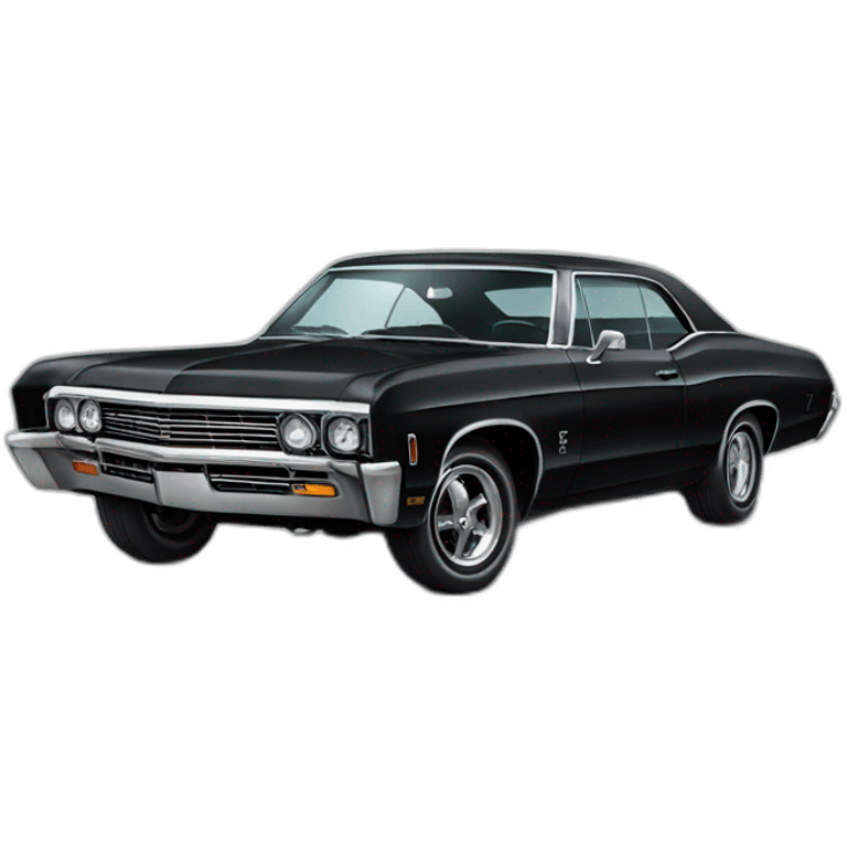 1967 black chevy impala emoji