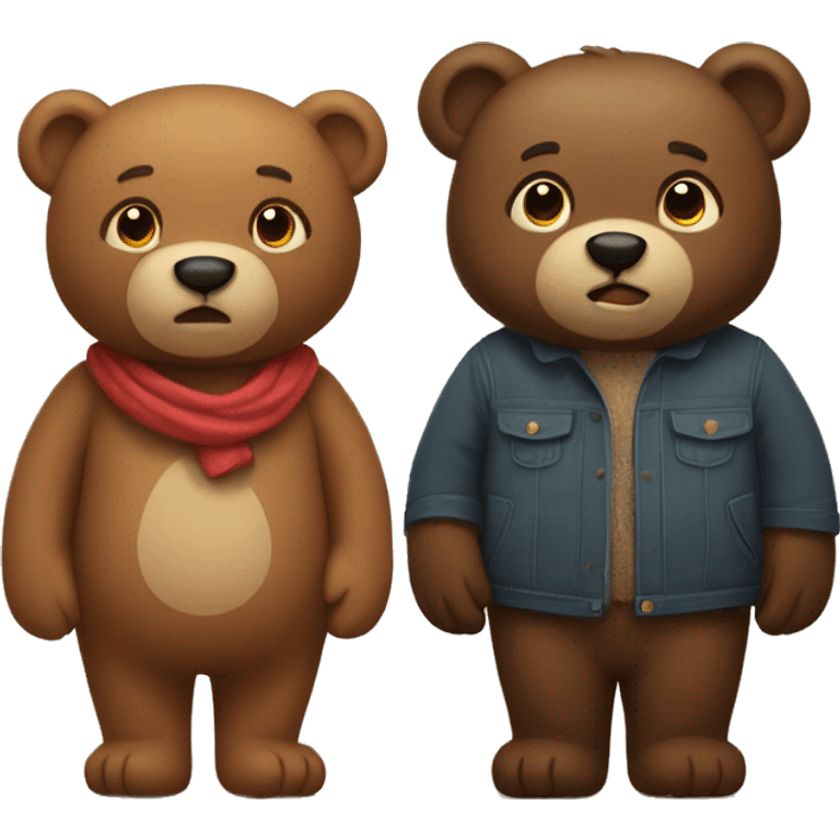 Bear and tedy bear emoji