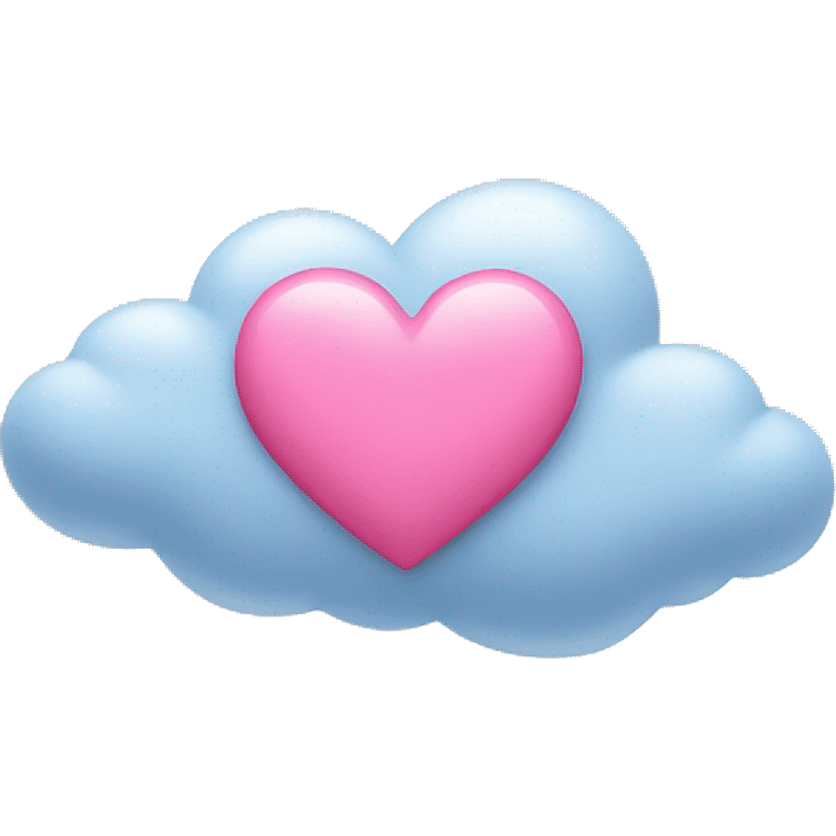 Cloud with pink heart emoji