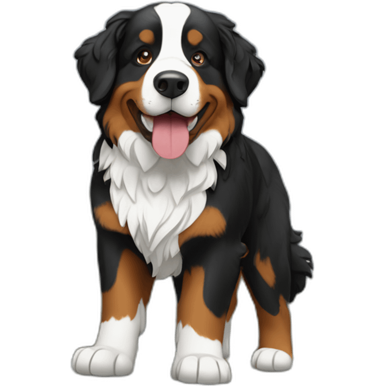 Bernese mountain dog hiking emoji