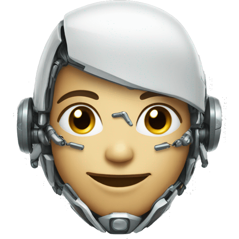 ai cyborg smiling emoji