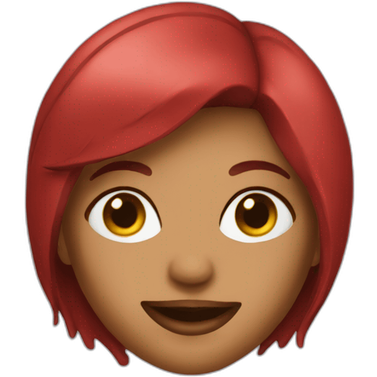 Red female singer emoji