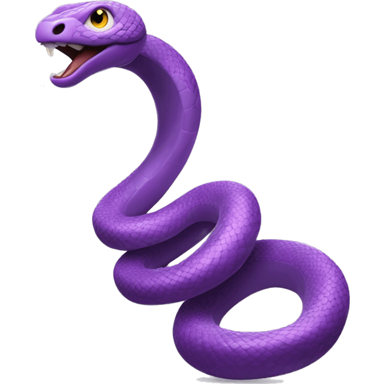 A purple snake dancing enthusiastically, energetic and lively. emoji