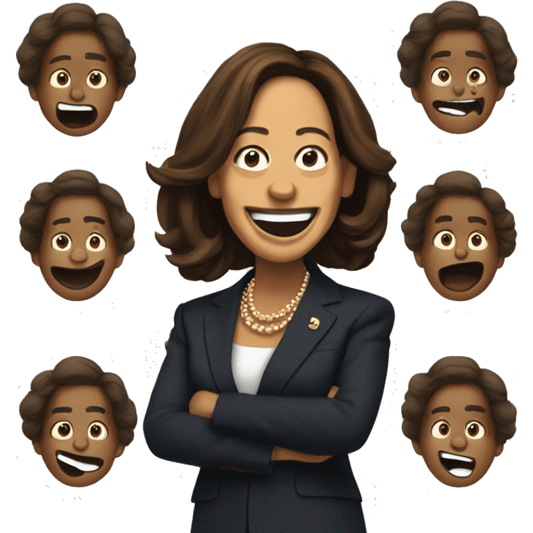 Kamala Harris cackling  emoji