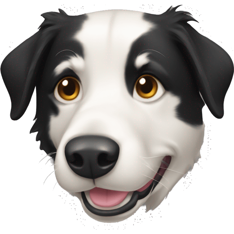 All black lab border collie dog emoji