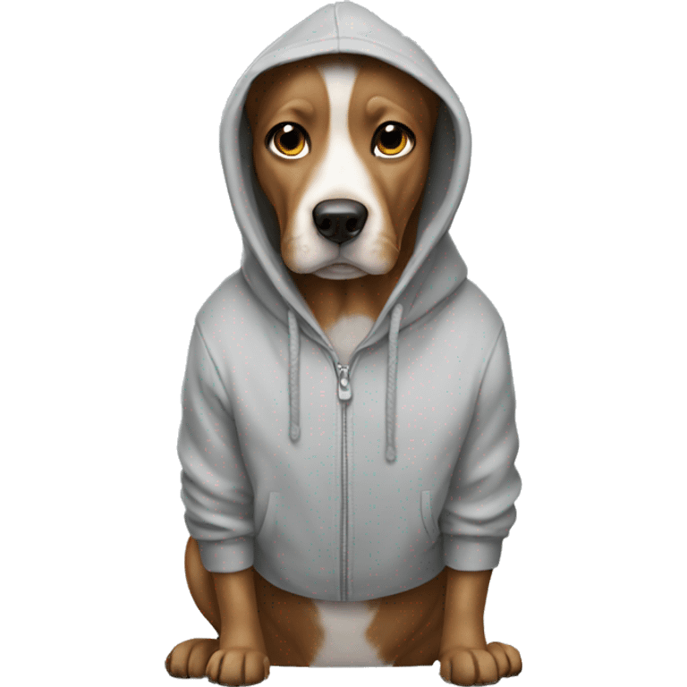 dog wearing a hoodie emoji