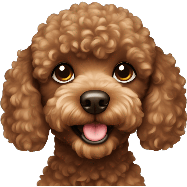 Brown toy poodle emoji