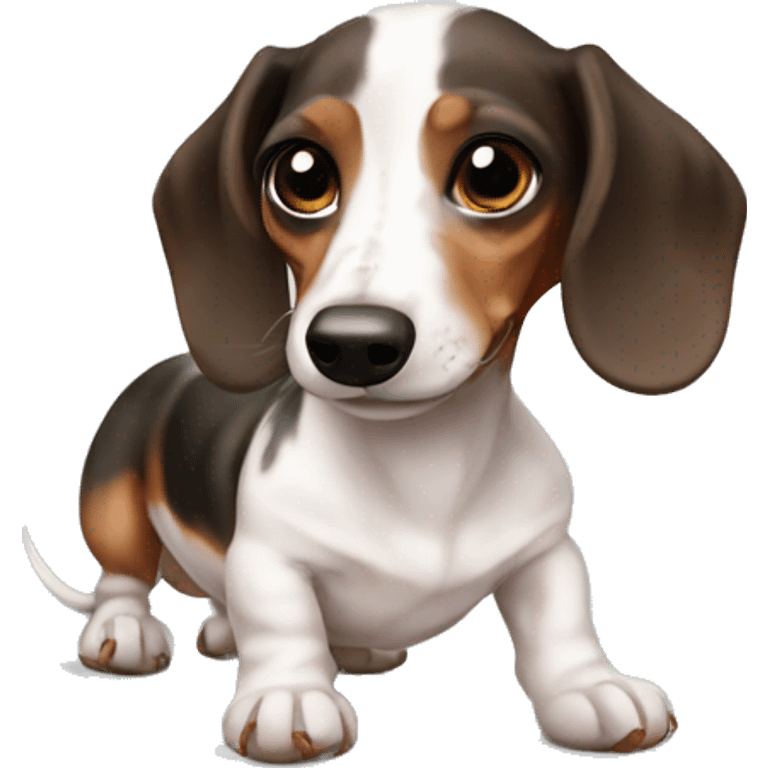 Mini dachshund piebald  emoji