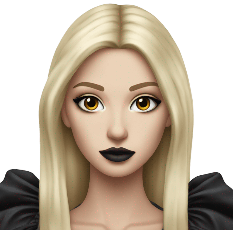 hyper realistic goth blonde victoria secret model emoji