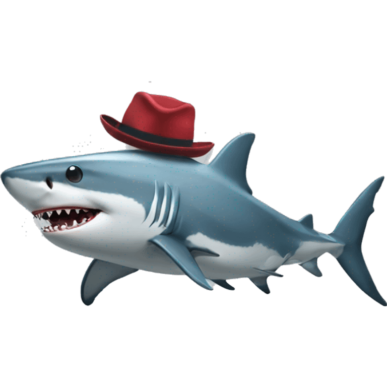 shark with hat emoji