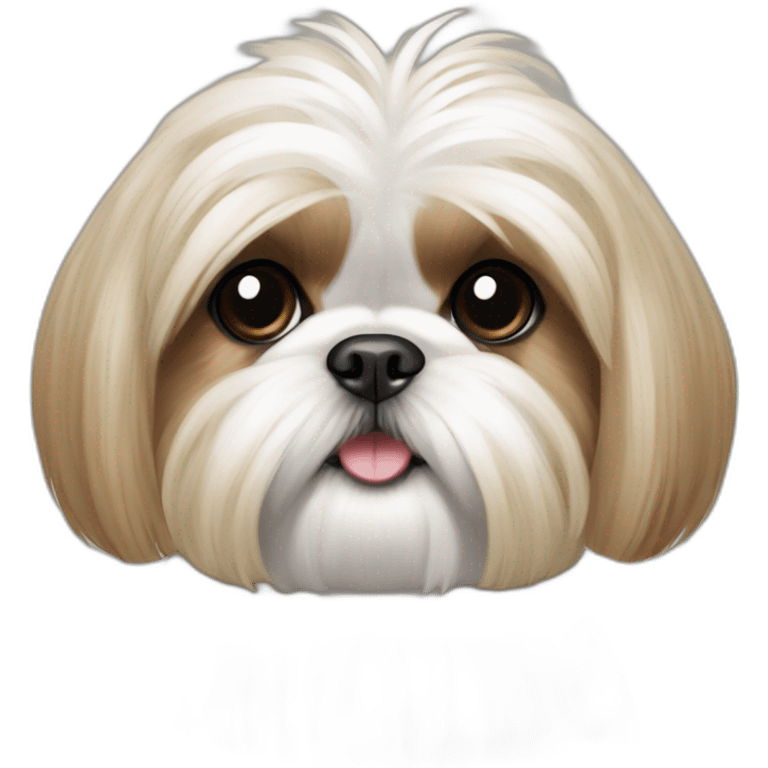 Dog Shih Tzu with long wool full-height  emoji