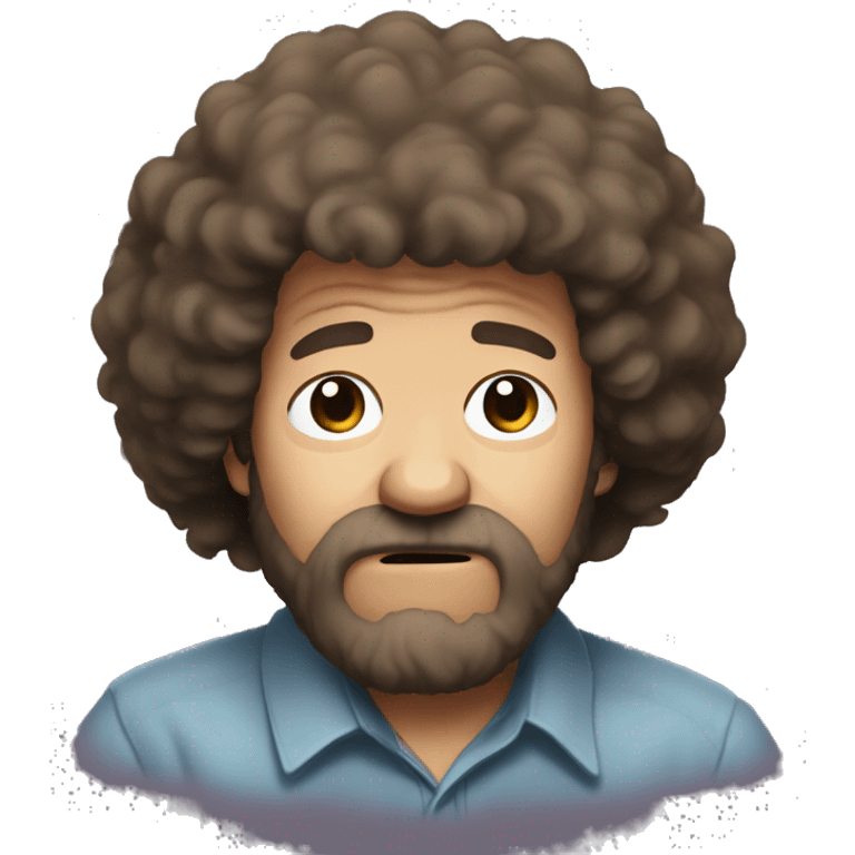 crying Bob Ross emoji