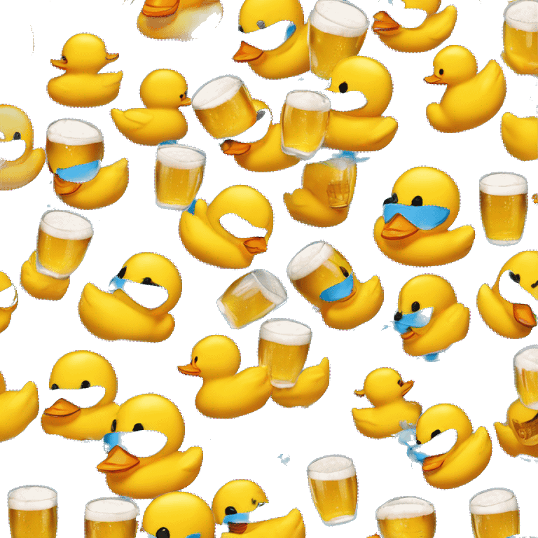 rubber duck floating in beer emoji