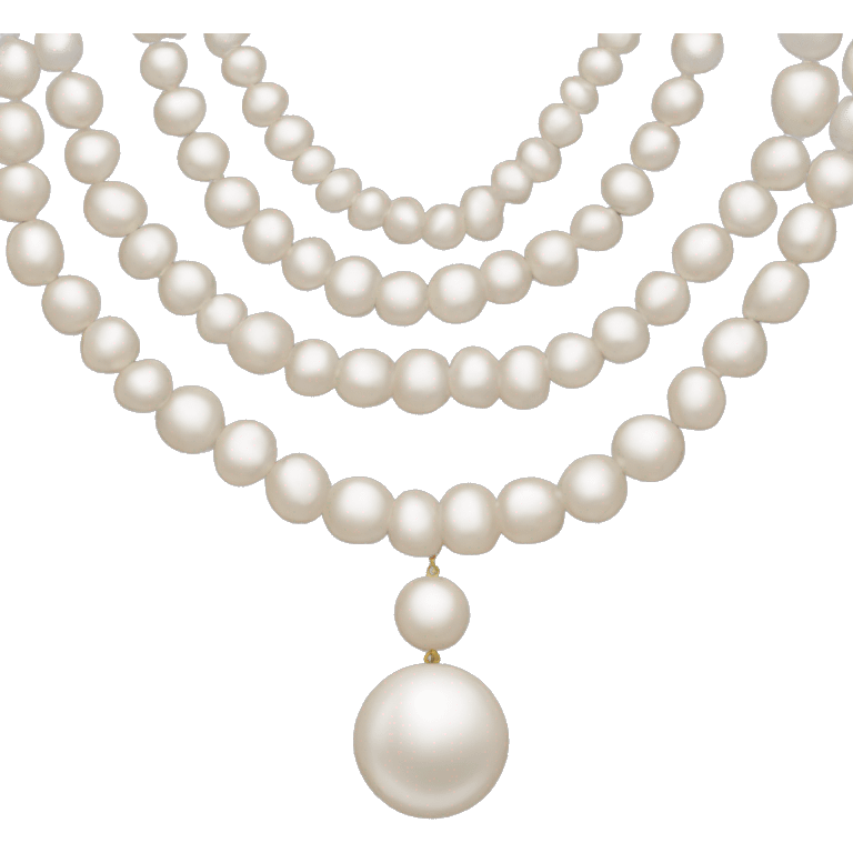 Three stack Pearl necklace  emoji