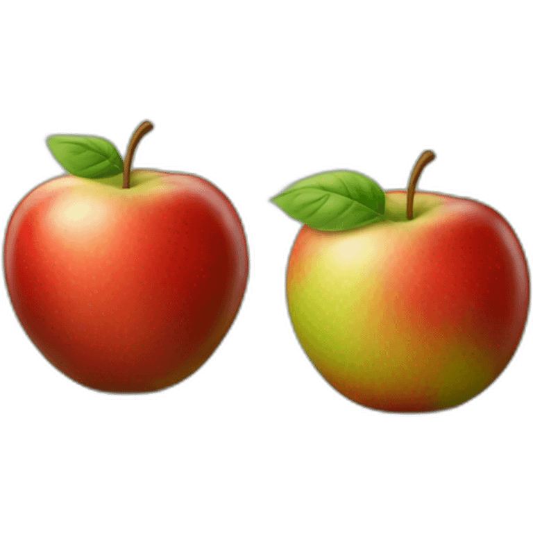 Pomme vert et pomme rouge emoji