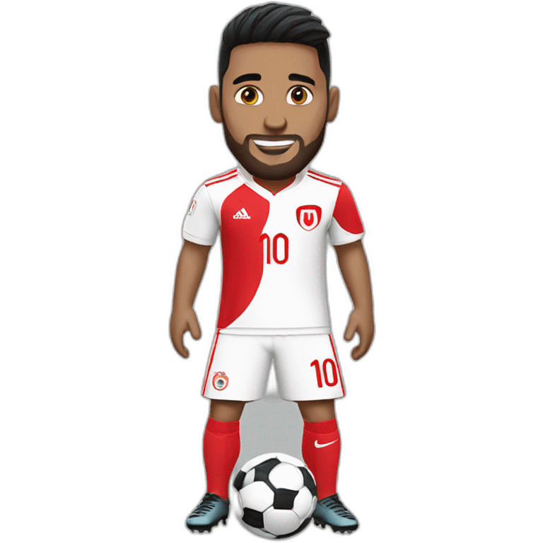 Tunisia football kit on messi emoji