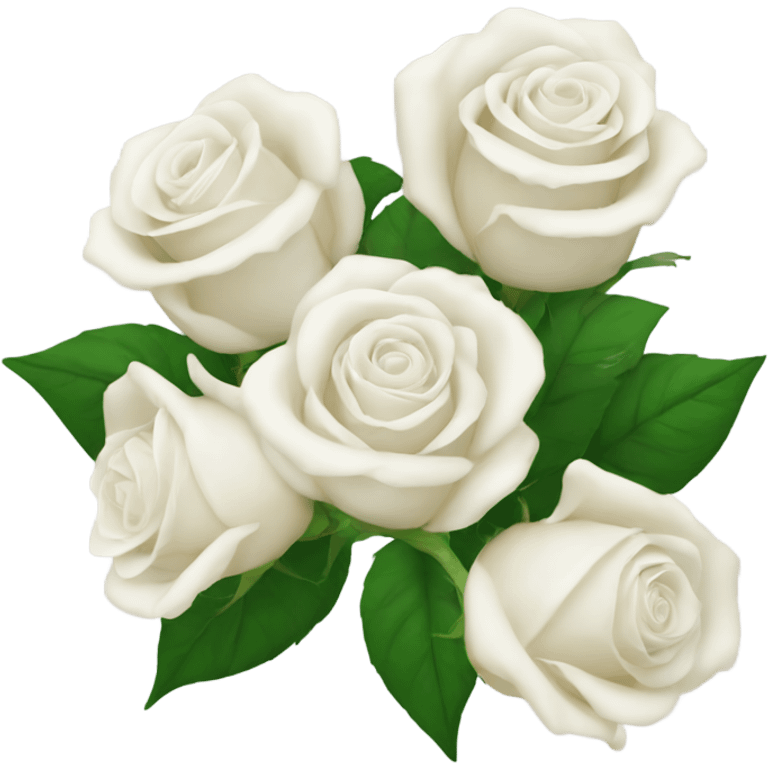 white roses bouquet emoji