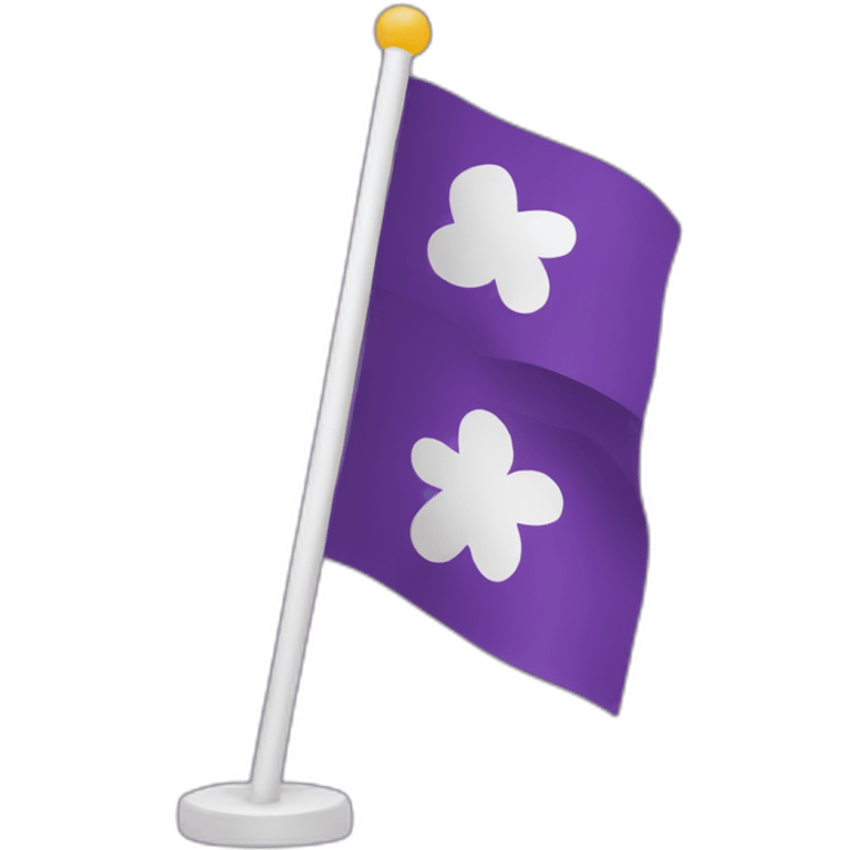 purple and white flag emoji