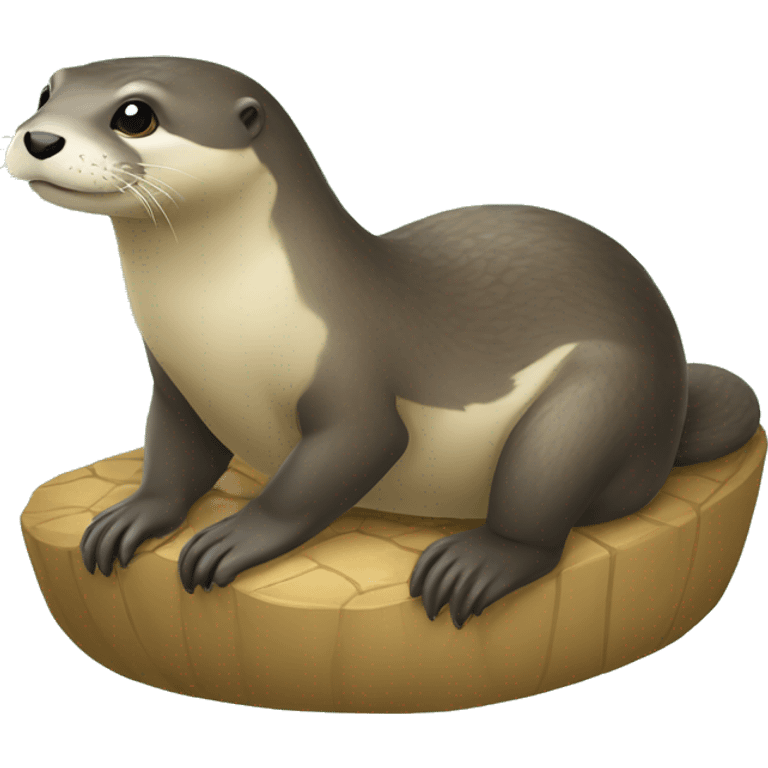 Loutre sur tortue  emoji