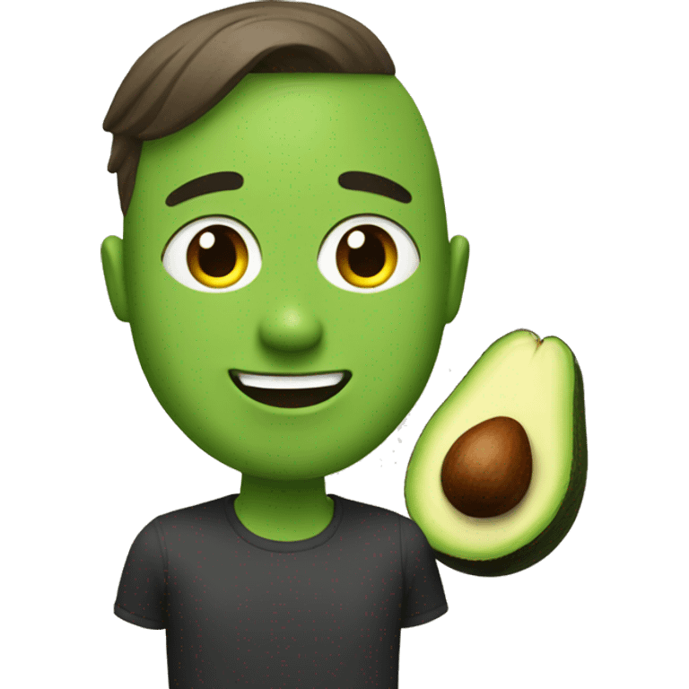 Guy with avocado emoji