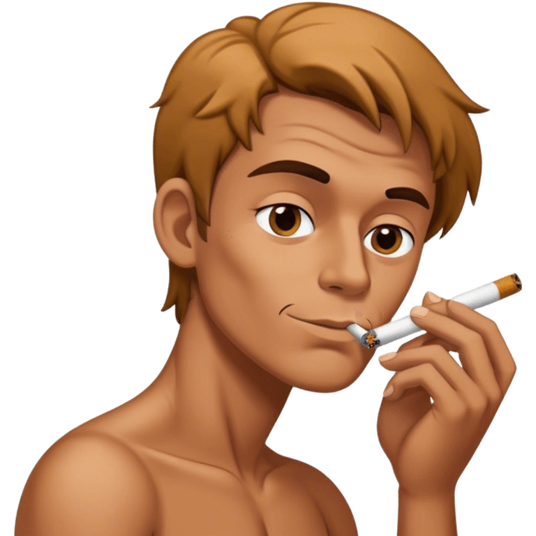 Un mec qui fume une gros joint emoji