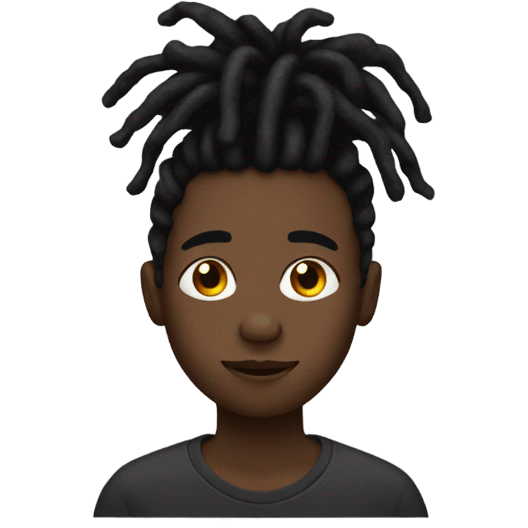 black boy dreads emoji