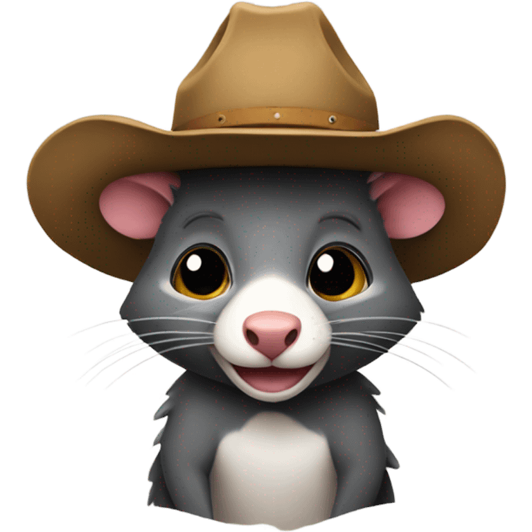 Possum with cowboy hat  emoji