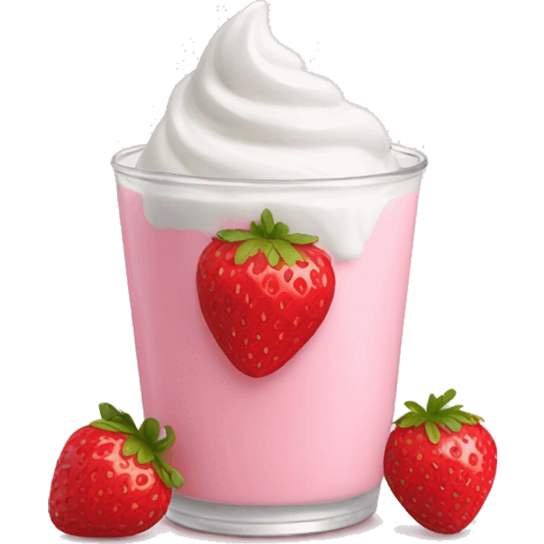 Strawberry yogurt  emoji