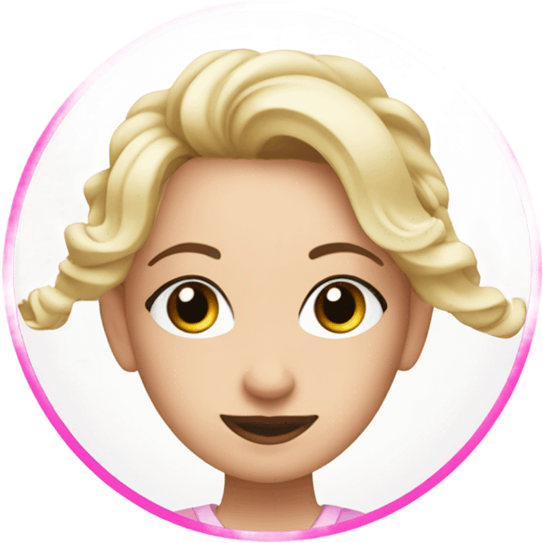 WOW salon with black text, white background and all in a pink circle  emoji