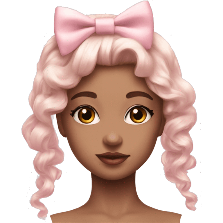 beautiful realistic coquette aesthetic light pink bow  emoji