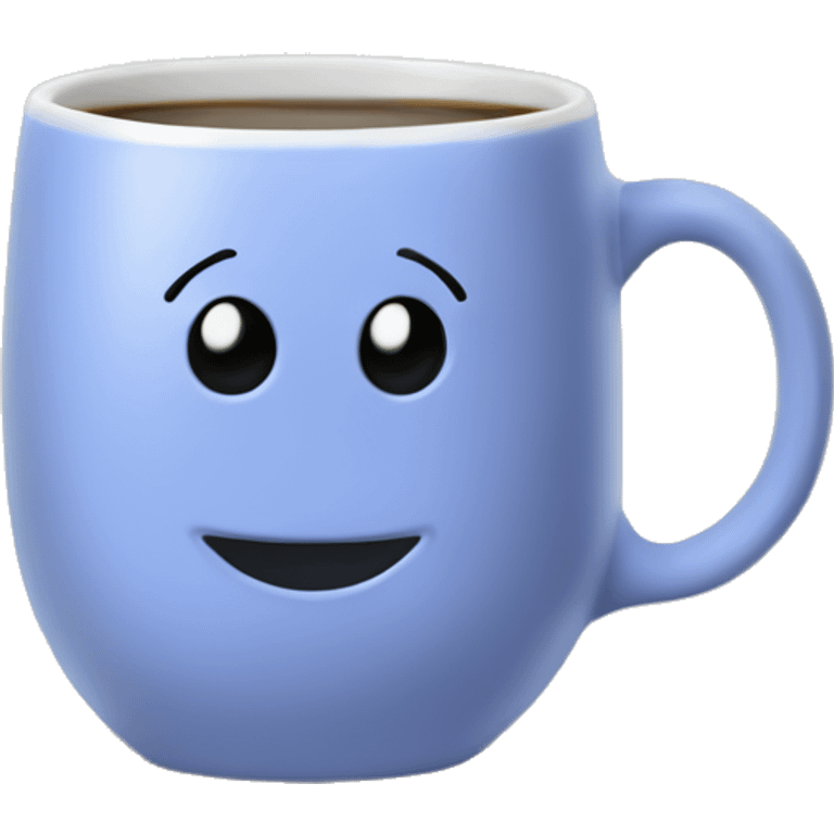 Periwinkle coffee mug steaming emoji