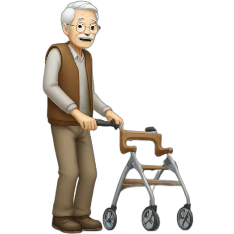 Old man with walker emoji