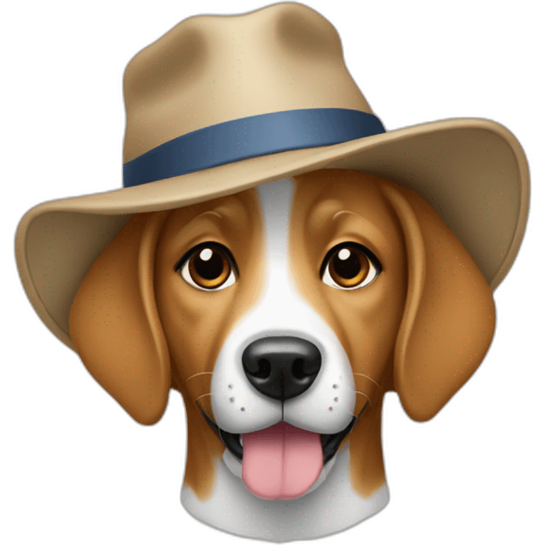 dog with hat emoji