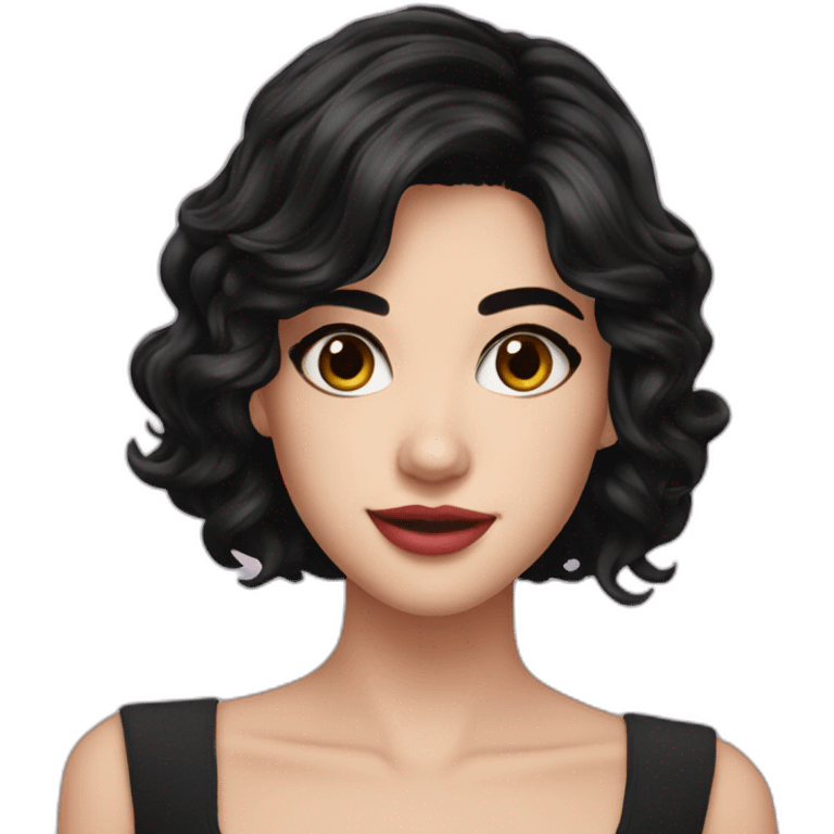 violetta beautiful girl black hair emoji