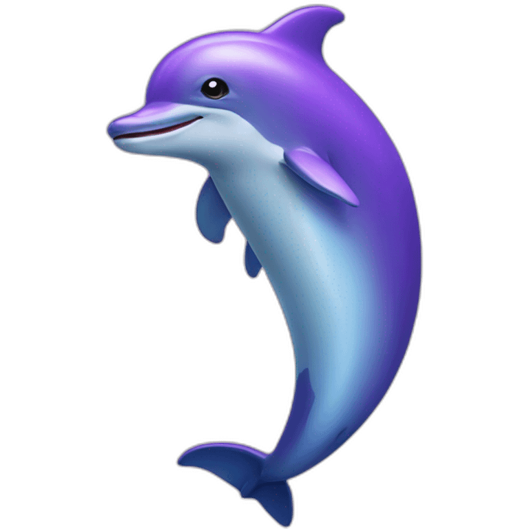 purple dolphin in dress emoji